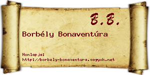 Borbély Bonaventúra névjegykártya